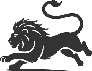 Lion black vector silhouette