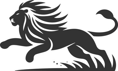 Lion black vector silhouette