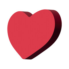3d heart clipart Single element for design