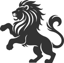 Lion black vector silhouette