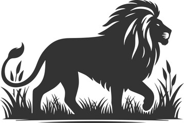 Lion black vector silhouette