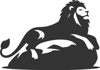 Lion black vector silhouette