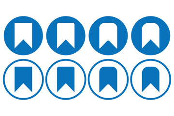 Bookmarks vector icons. Save, label, tag sign. Bookmark pictogram. Vector illustration. 