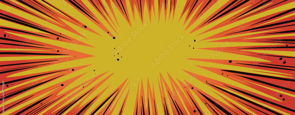 Poster explosive energy: an abstract illustration bursts forth with dynamic energy, a vibrant display of ra