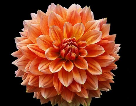 orange dahlia flower - Powered by Adobe