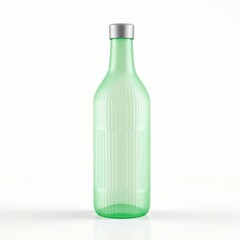 Naklejka premium A green bottle with a silver cap