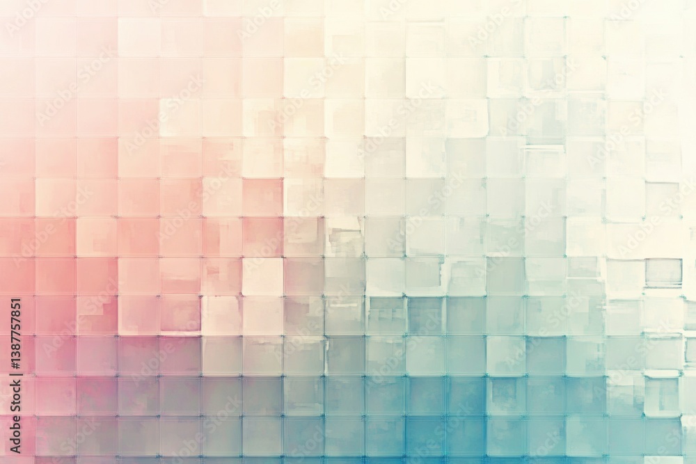 Aufkleber Soft abstract background with neutral-colored pixels showcasing a digital futuristic aesthetic in modern minimal design