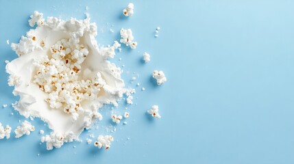 Popcorn bursts from a whipped cream nest