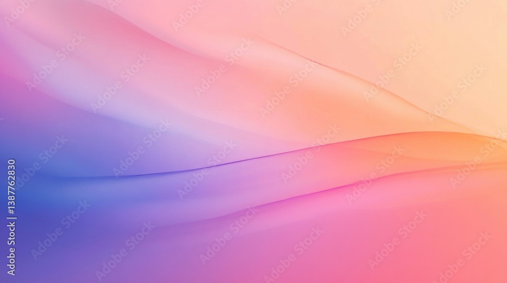 Poster Soft modern abstract background with seamless gradient transitions in warm and cool hues showcasing minimalist design elegance