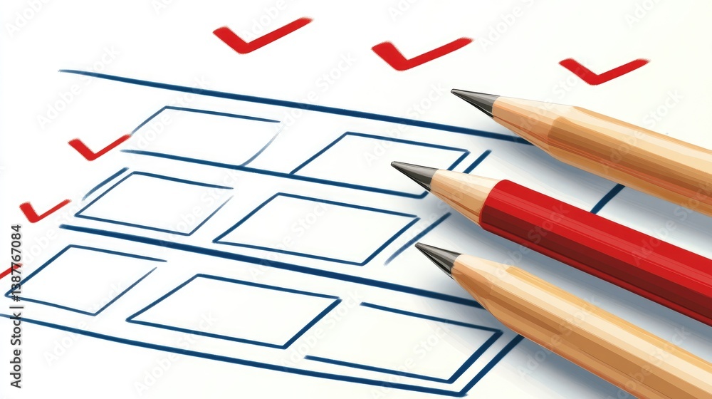 Poster company update document with summary points emphasized and checklist visible