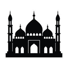 masjid silhouette mosque vector art