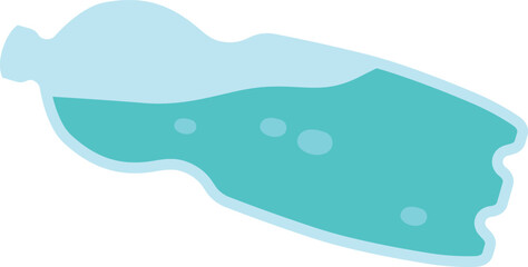 Plastic bottle with water vector illustration