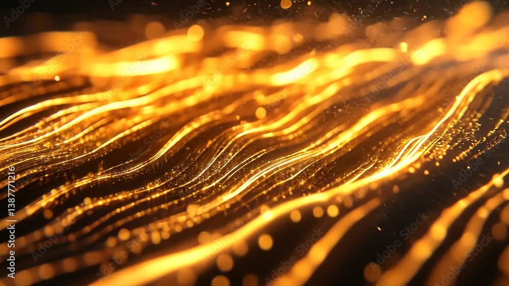 Poster fast moving abstract stripe lines with glowing sunlight effect generative ai