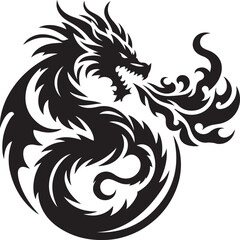 Dragon logo vector