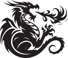 Dragon logo vector
