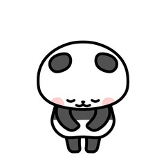 Panda Bowing Illustration
