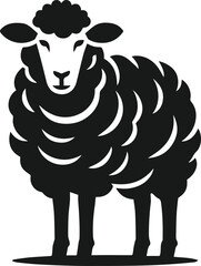 Silhouette of a sheep black vector