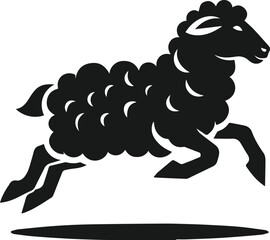 Silhouette of a sheep black vector