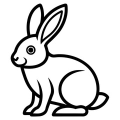 Vector illustration of a rabbit with white background