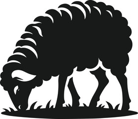 Silhouette of a sheep black vector