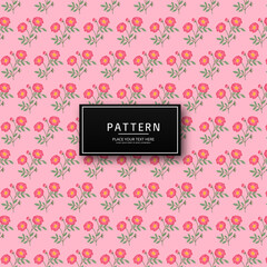 Seamless background featuring an exotic floral pattern in flat style for use in mockups, fabrics, fashion, wallpaper, and textiles. It is also editable.