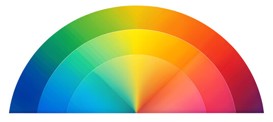 Obraz premium Colorful semicircle generative ai