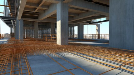 Layout of a digitally controlled formwork system at high-rise site foundation