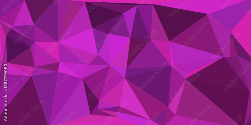 Poster light pink vector triangle mosaic texture. shining illustration, which consist of triangles. polygon