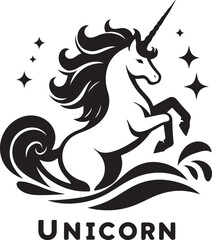 Unicorn illustration logo