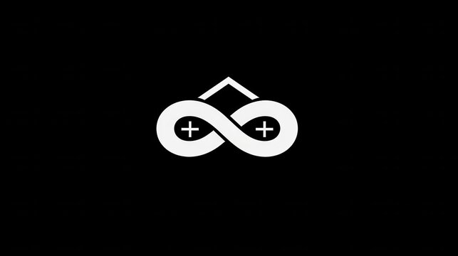 A minimalist stock image featuring a white infinity symbol against a dark background. The image conveys a sense of endless possibilities, limitless potential, and interconnectedness,