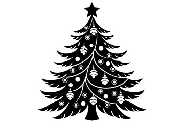 christmas tree vector illustration