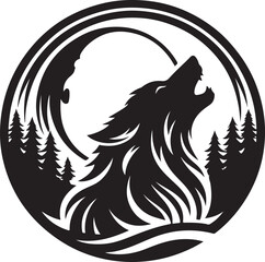 Werewolf logo vector
