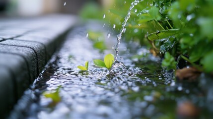 Urban Drainage Channel, a vital infrastructure element on city outskirts, effectively collects rainwater, enhancing stormwater management and supporting sustainable city planning.