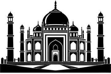 taj mahal vector illustration