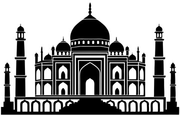 taj mahal vector illustration
