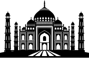 taj mahal vector illustration