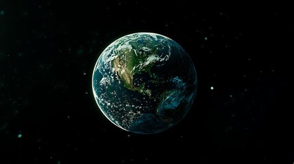 Obraz premium Earth with Space, Planet, and Night.