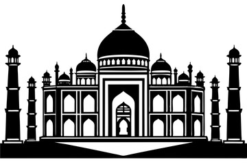 taj mahal vector illustration