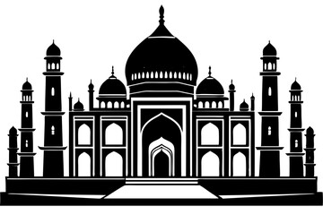 taj mahal vector illustration