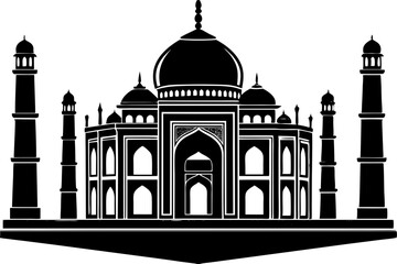 taj mahal vector illustration