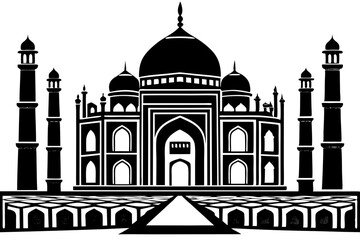 taj mahal vector illustration