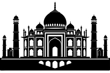 taj mahal vector illustration