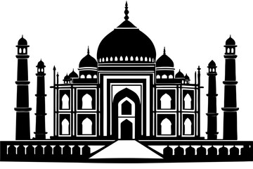 taj mahal vector illustration