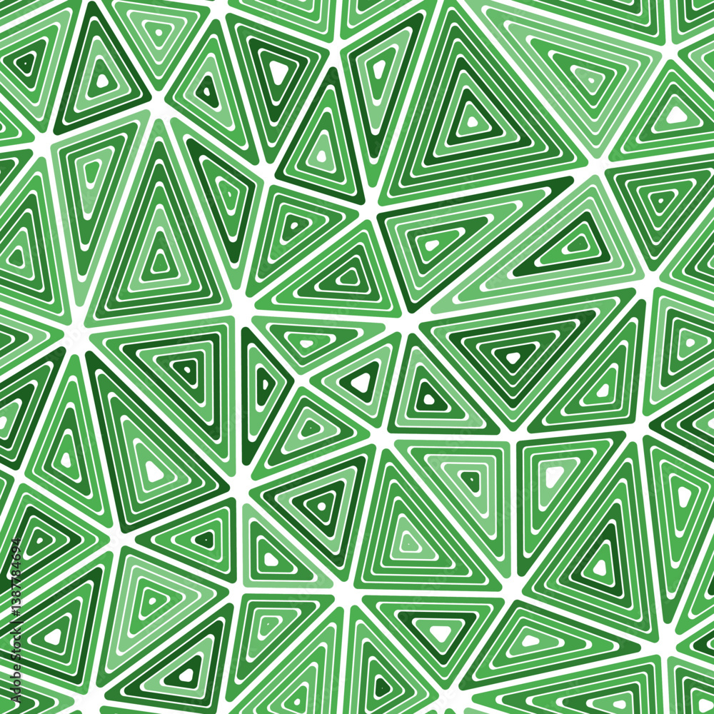 Poster geometric background. large triangles size. multiple repeated inner triangles. mono tone colored sty