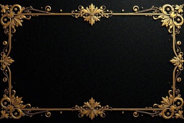 Intricate black and gold metallic patterns on a luxurious velvet background, opulent, black gold luxury, high end