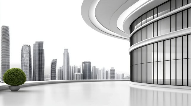 A sleek and modern corporate brochure featuring a clean, minimalist layout with high-quality images