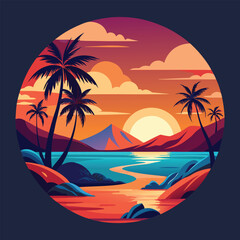 Obraz premium palm tree on the beach
