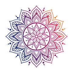 Fototapeta premium Pattern in the form of a mandala. Henna tattoo mandala. Mehndi style. Decorative pattern in oriental style. Coloring book page.