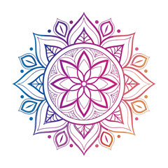  Pattern in the form of a mandala. Henna tattoo mandala. Mehndi style. Decorative pattern in oriental style. Coloring book page.