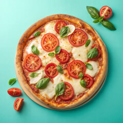 pizza with tomatoes and olives